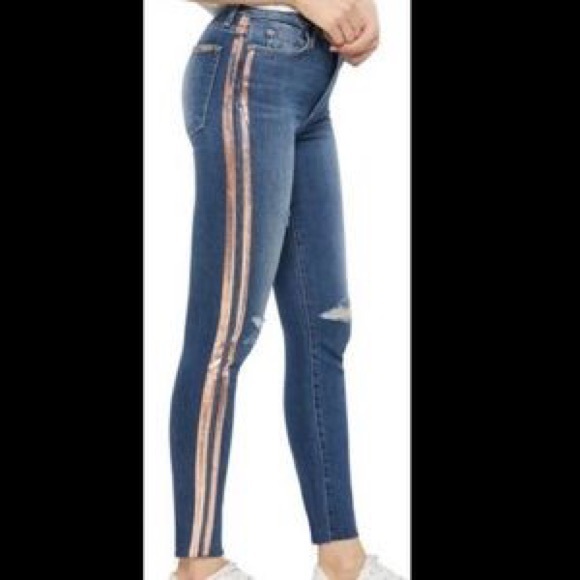Joe’s Charlie Skinny Jean - Foil Stripe - Picture 2 of 14